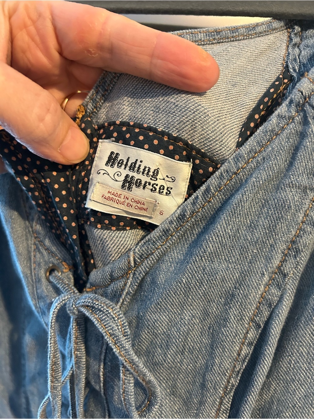 Anthropologie NWOT Holding Horses Atoll light blue denim dress Size S - Picture 7 of 13